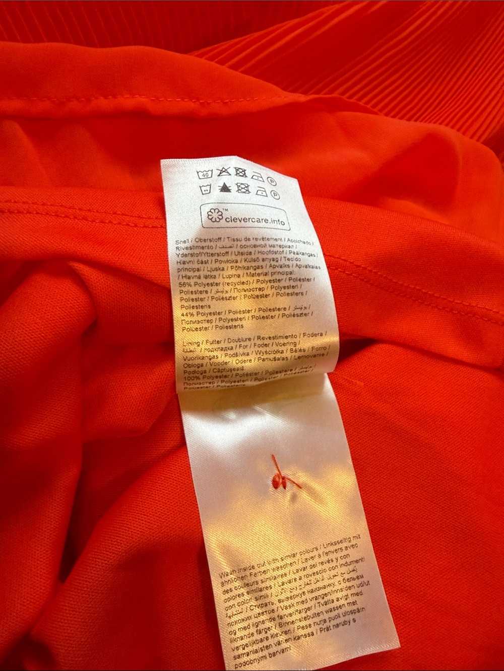 Bright Orange Pleated Button-Front Shirt Dress XS - Picture 7 of 7